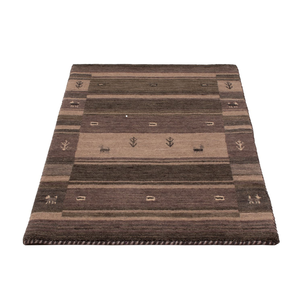 Gabbeh Teppich - Softy - 90 x 60 cm - silber