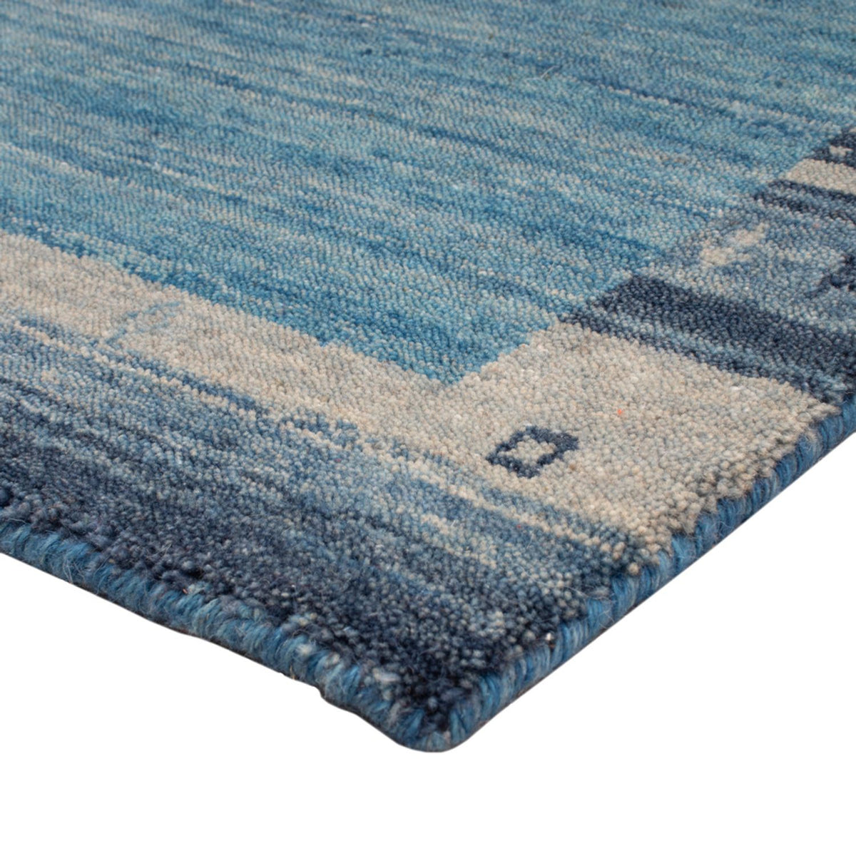 Gabbeh Teppich - Softy - 90 x 60 cm - blau