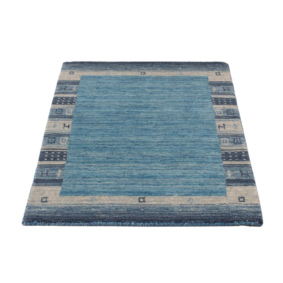 Gabbeh Teppich - Softy - 90 x 60 cm - blau