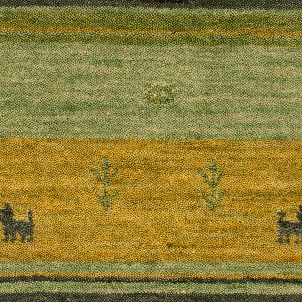 Gabbeh Teppich - Softy - 90 x 60 cm - grün