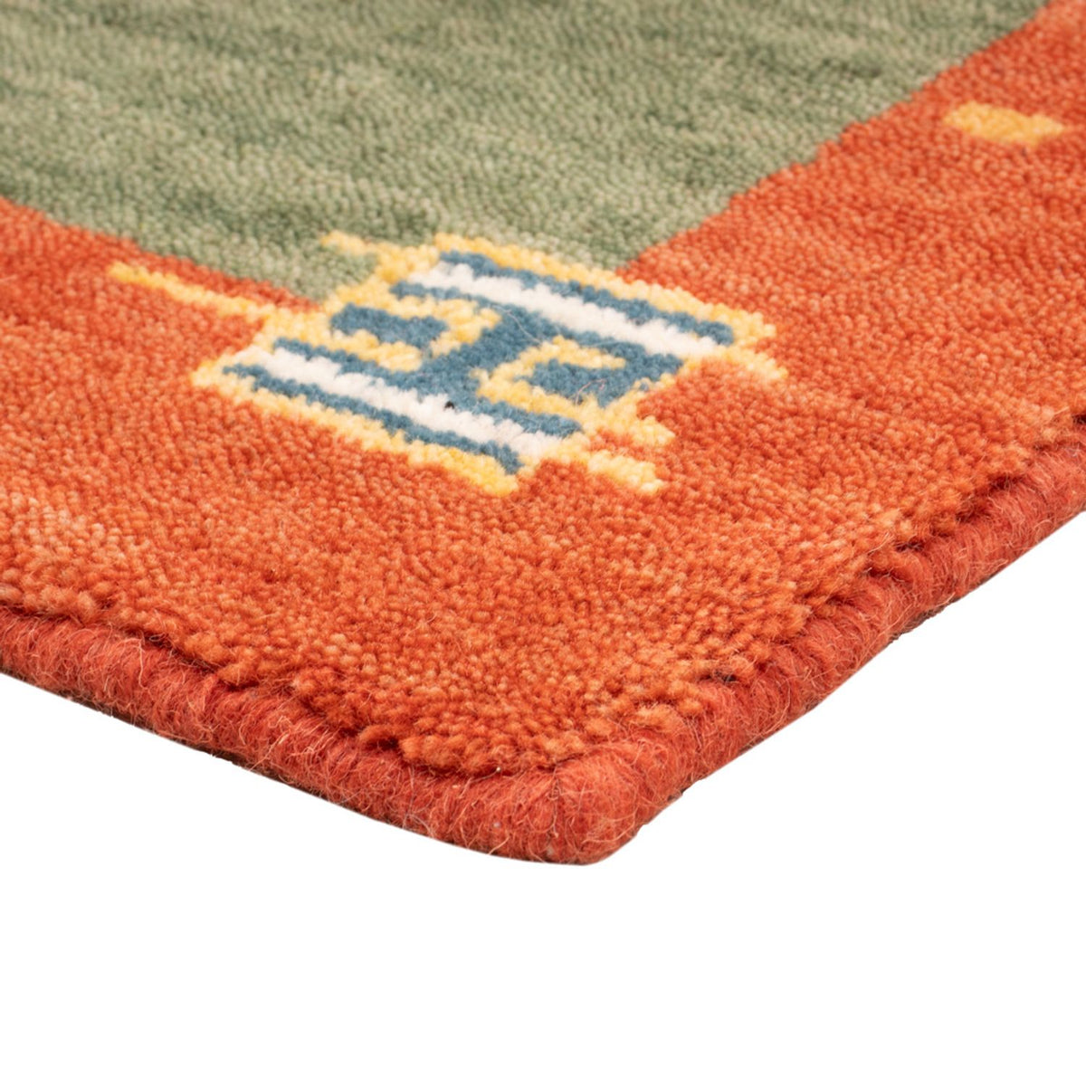 Gabbeh Teppich - Softy - 90 x 60 cm - grün