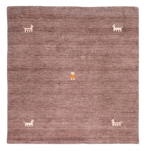 Gabbeh Teppich - Softy quadratisch  - 150 x 150 cm - braun