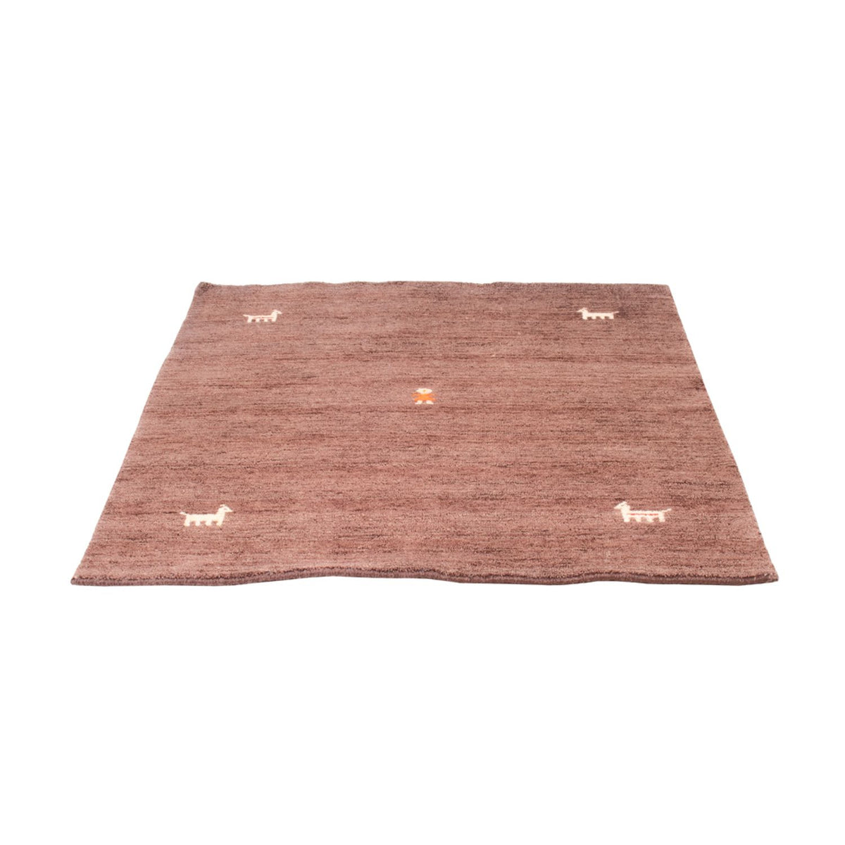 Gabbeh Teppich - Softy quadratisch  - 150 x 150 cm - braun