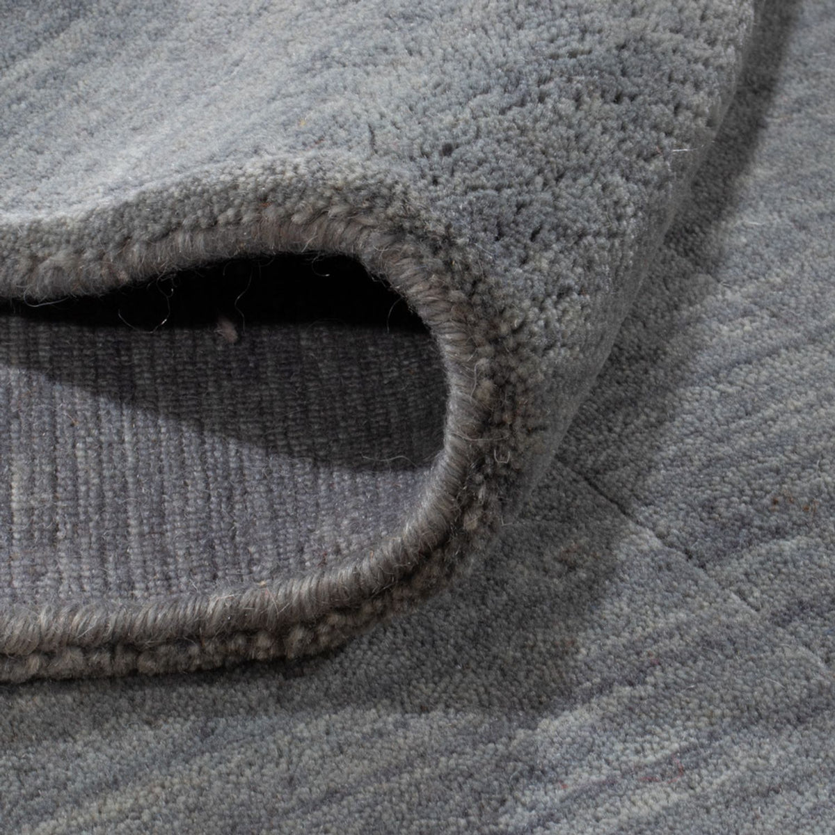 Gabbeh Teppich - Loribaft Softy quadratisch  - 150 x 150 cm - grau