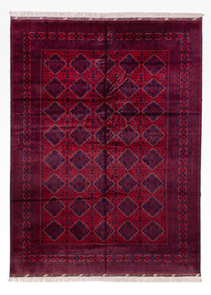 Afghan Teppich - 346 x 241 cm - rot