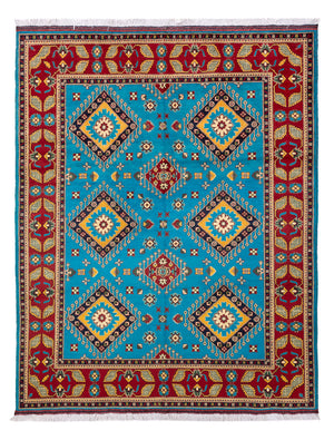 Afghan Teppich - 195 x 150 cm - blau