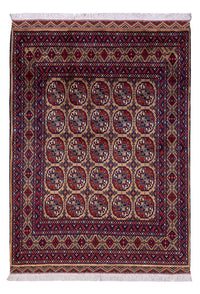 Tapis afghan - 195 x 148 cm - beige foncé