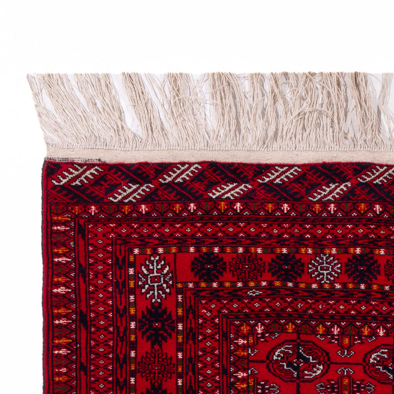 Afghan Teppich - Buchara - 209 x 132 cm - dunkelrot