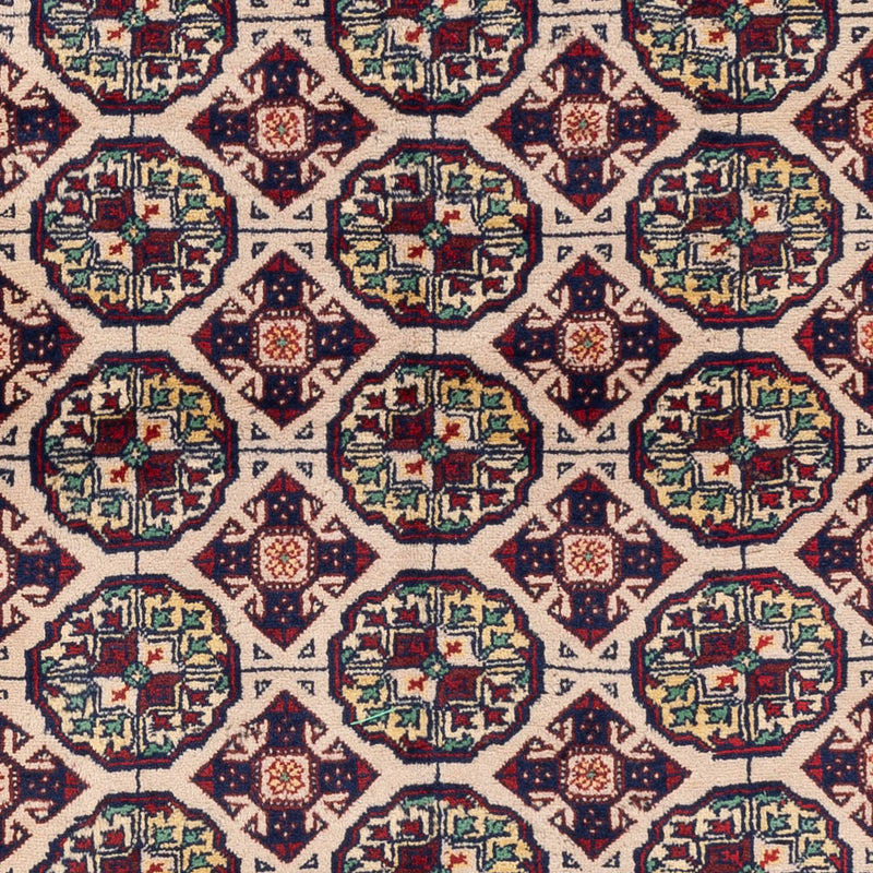 Afghan Teppich - 194 x 151 cm - hellgrau