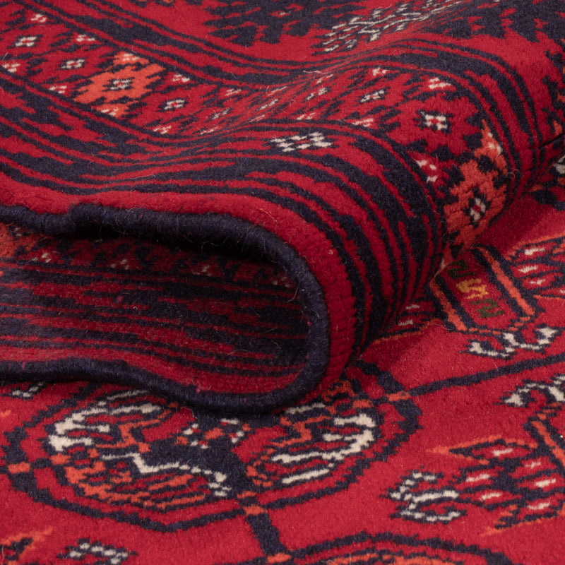 Afghan Teppich - Buchara - 196 x 133 cm - dunkelrot