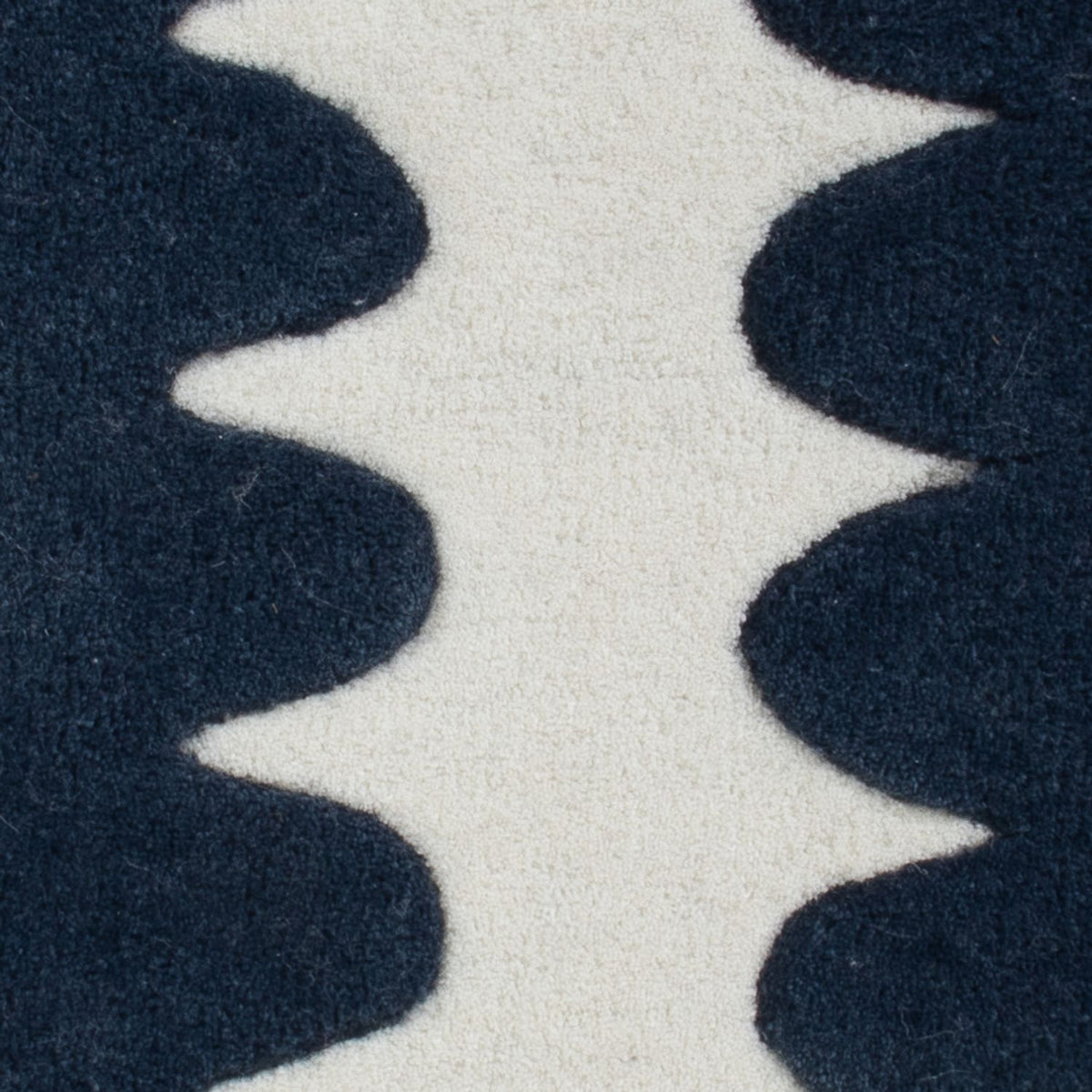 Wollteppich quadratisch  - 60 x 60 cm - mehrfarbig