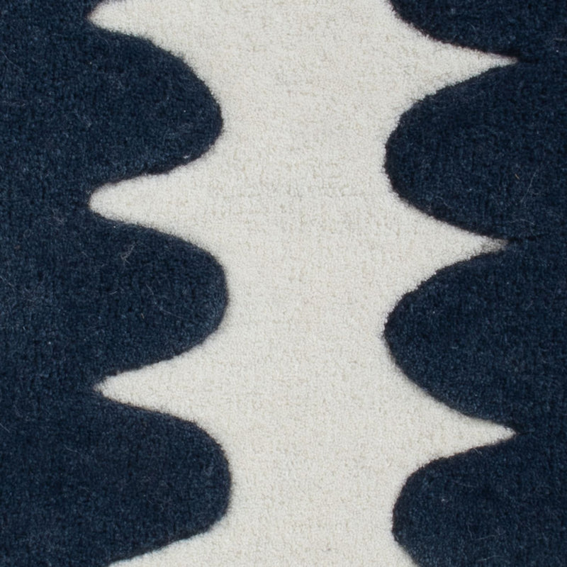 Wollteppich quadratisch  - 60 x 60 cm - mehrfarbig