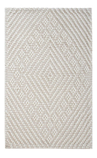 Tapis en laine - 96 x 62 cm - gris clair