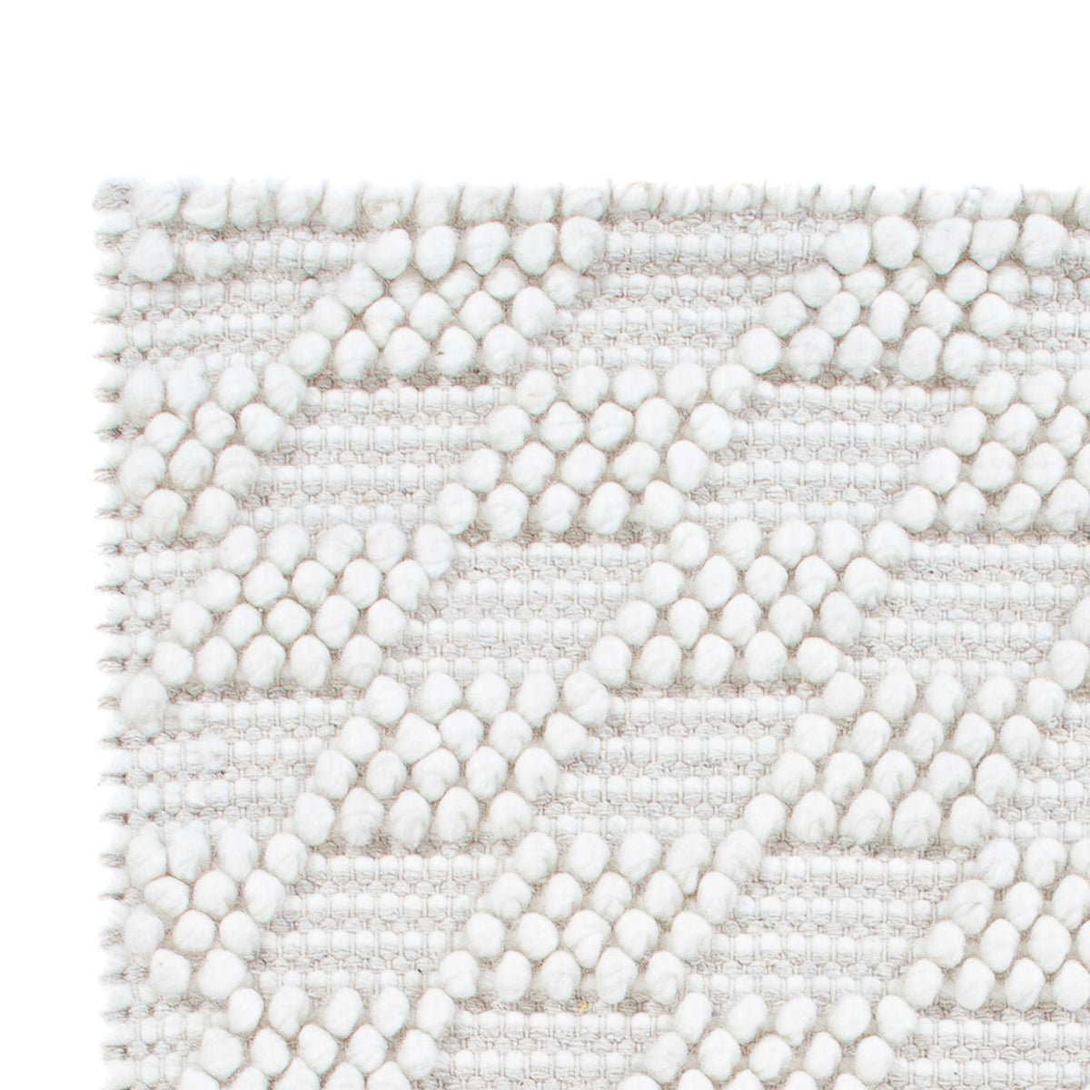 Wollteppich - 94 x 60 cm - hellgrau