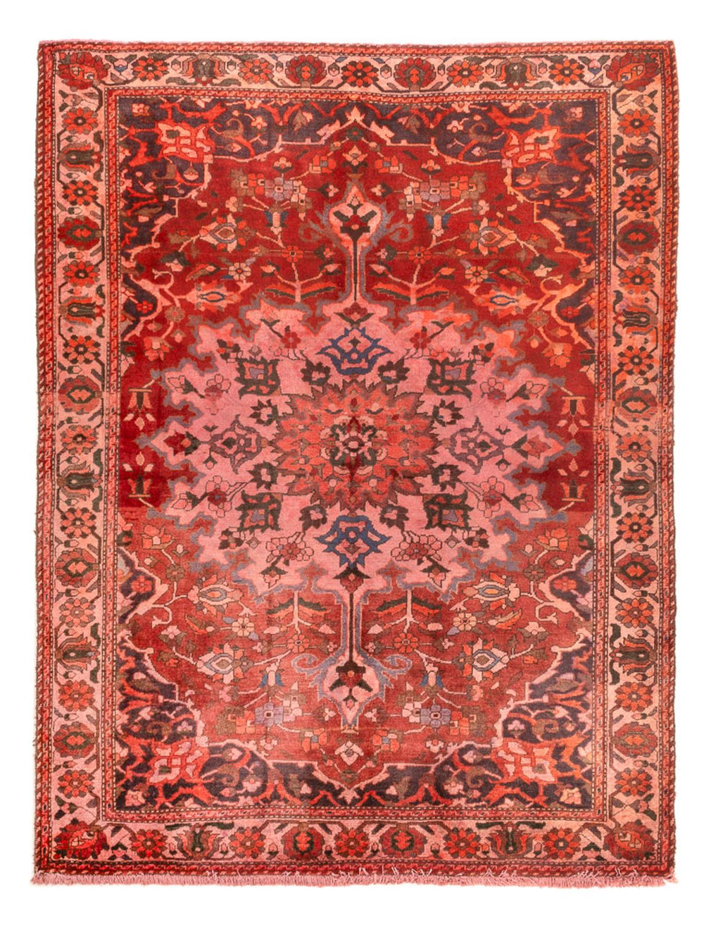 Perserteppich - Nomadic - 210 x 162 cm - hellrot
