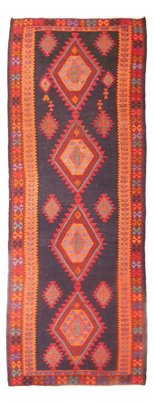 Läufer Kelim - Old - 385 x 145 cm - mehrfarbig