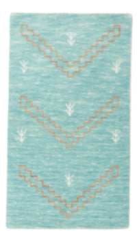 Tapis Gabbeh - Loribaft Softy - 102 x 62 cm - bleu clair