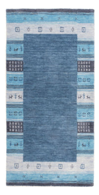 Tappeto Gabbeh - Indus - 140 x 70 cm - blu