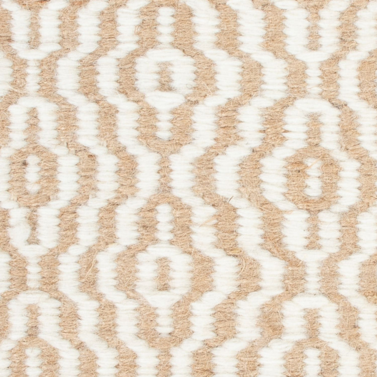 Wollteppich quadratisch  - 35 x 32 cm - beige