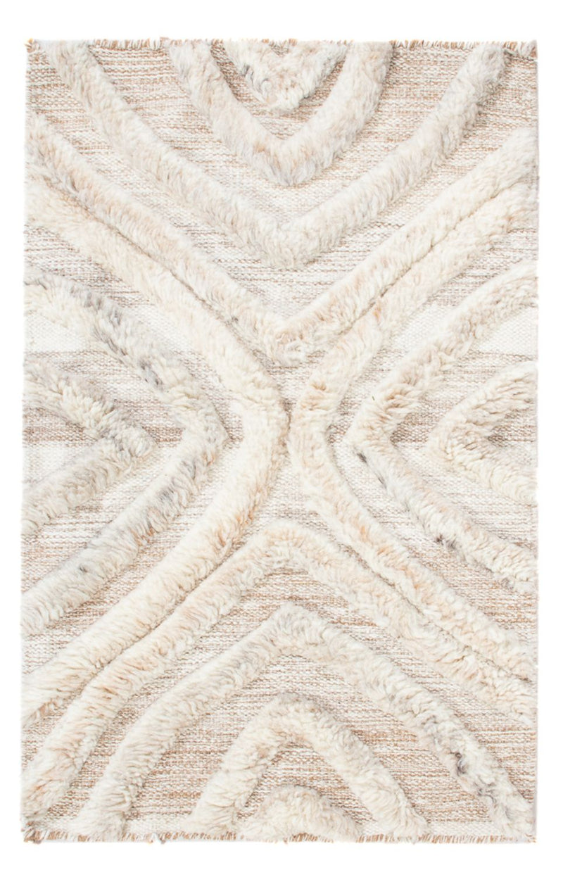 Wollteppich - 90 x 60 cm - beige