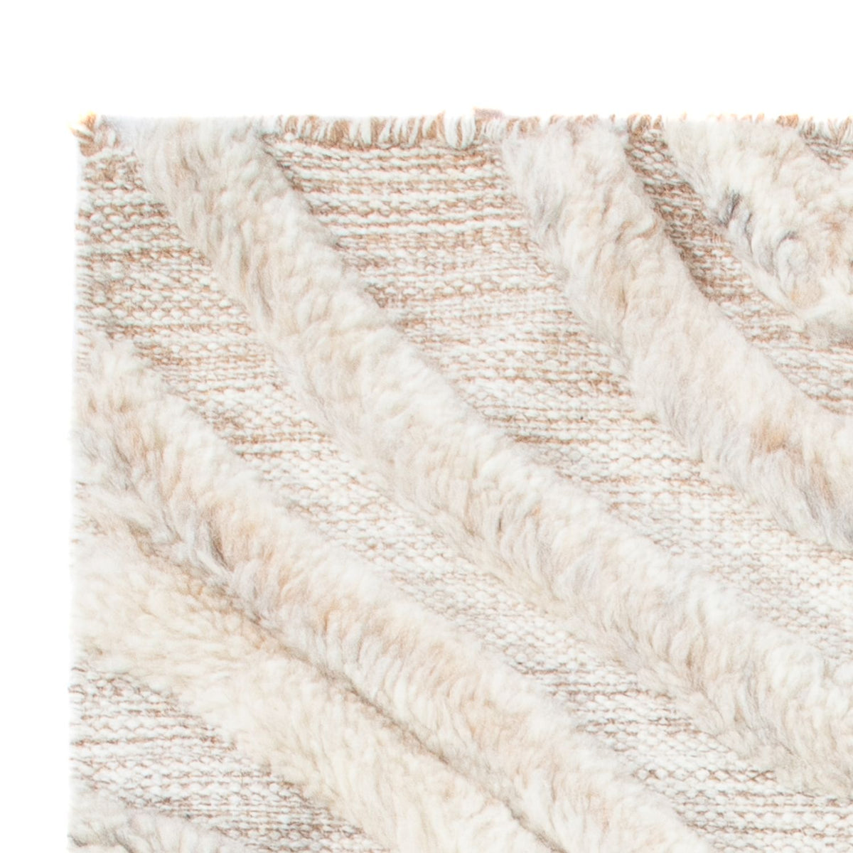 Wollteppich - 90 x 60 cm - beige