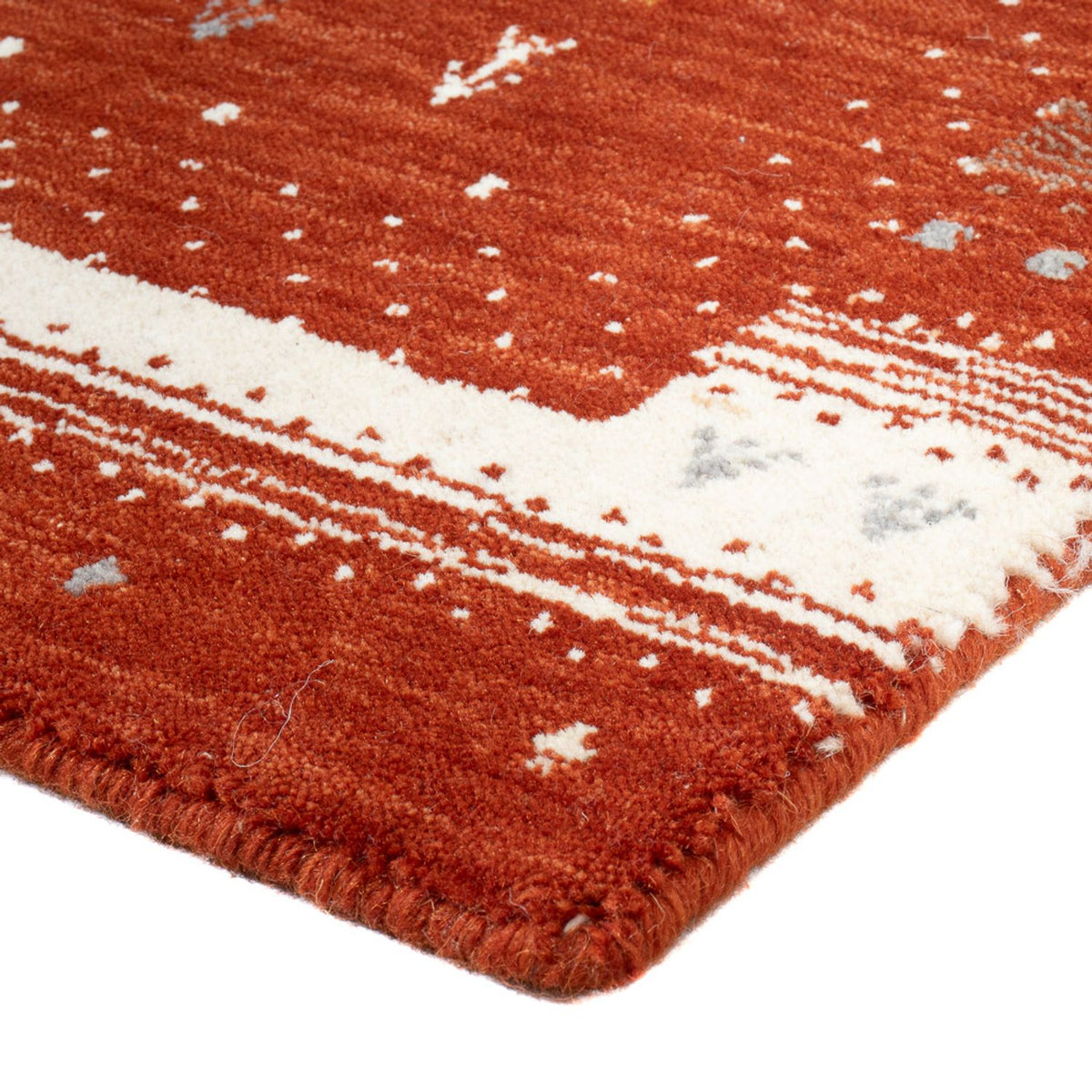 Gabbeh Teppich - Loribaft Softy - 90 x 60 cm - terrakotta