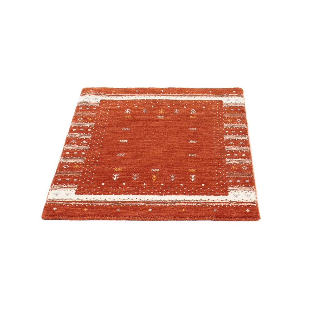 Gabbeh Teppich - Loribaft Softy - 90 x 60 cm - terrakotta