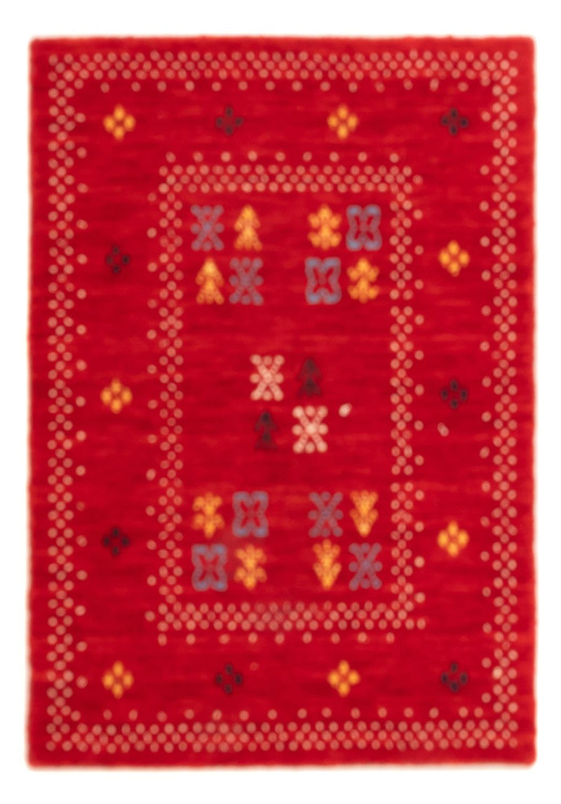 Gabbeh Teppich - Loribaft Softy - 90 x 60 cm - rot