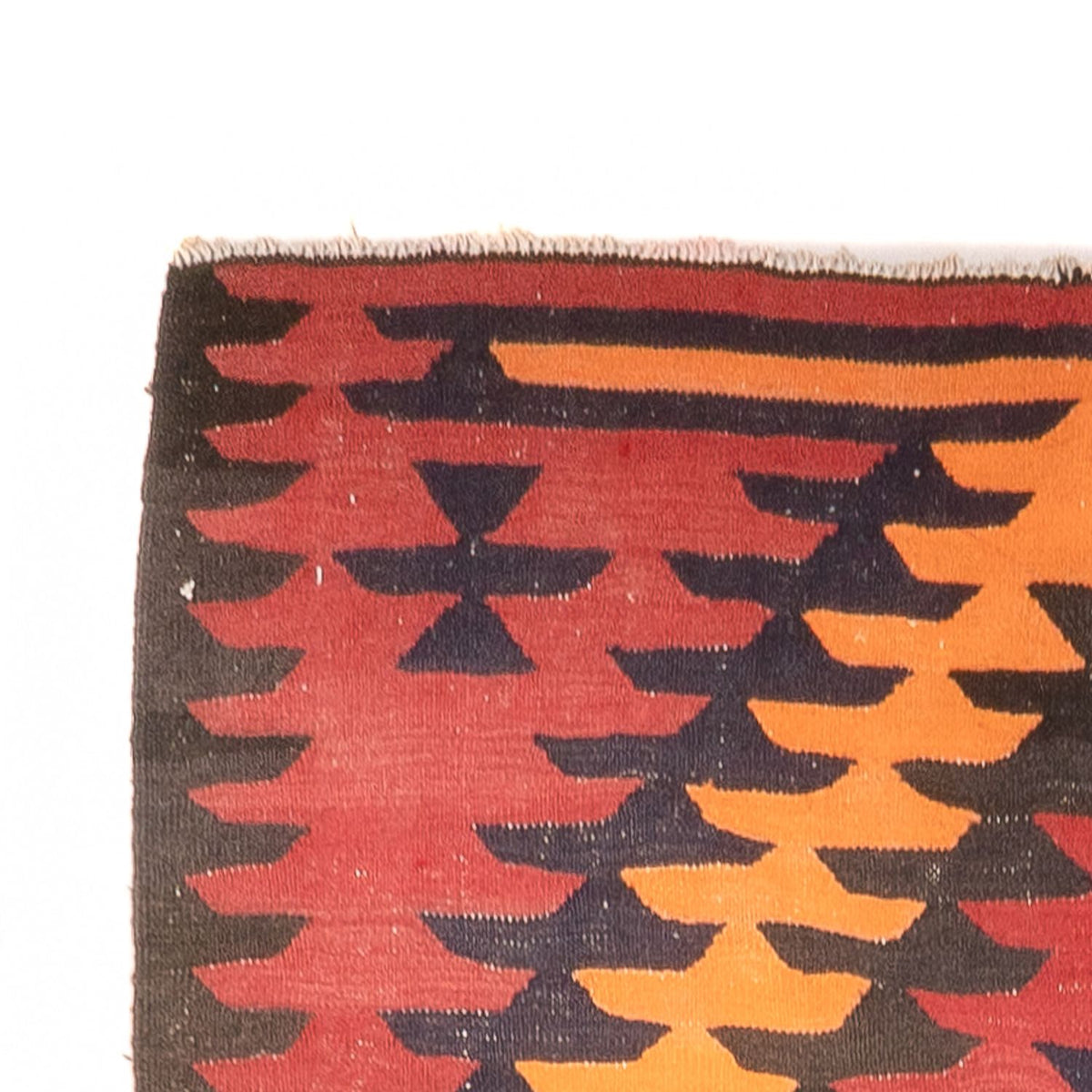 Läufer Kelim - Old - 423 x 140 cm - dunkelrot