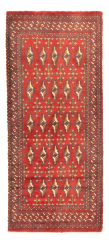 Turkaman Teppich - 130 x 60 cm - hellrot