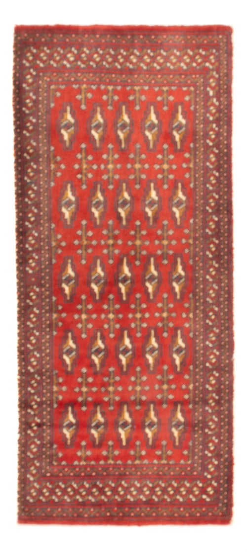 Turkaman Teppich - 130 x 60 cm - hellrot