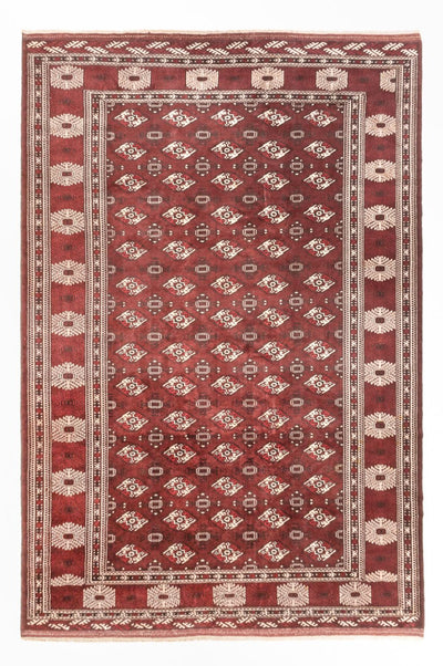 Turkaman Teppich 260x380cm - Orientteppich - dunkelrot