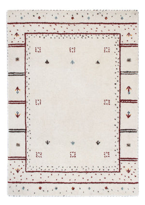 Gabbeh Teppich - Loribaft Softy - 90 x 60 cm - hellgrau