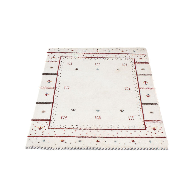 Gabbeh Teppich - Loribaft Softy - 90 x 60 cm - hellgrau