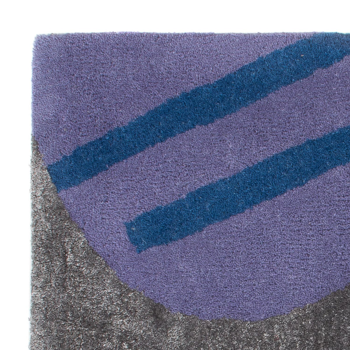 Wollteppich quadratisch  - 63 x 62 cm - mehrfarbig