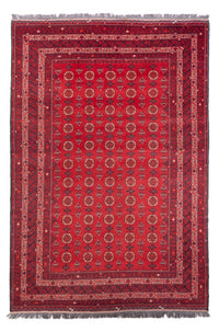 Tapis afghan - Boukhara - 278 x 191 cm - rouge