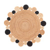 Tapis en jute Tapis Boldo - Tapis en laine - Rond / Naturel / 90 x 60 cm Rond