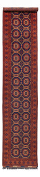 Afghan Teppich 394x80cm - Orientteppich