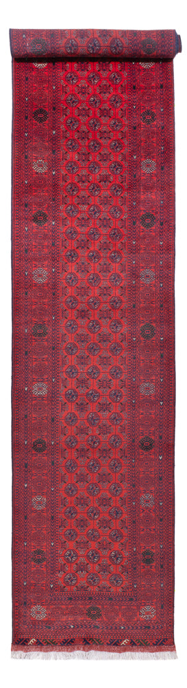 Läufer Afghan - Buchara - 479 x 89 cm - rot
