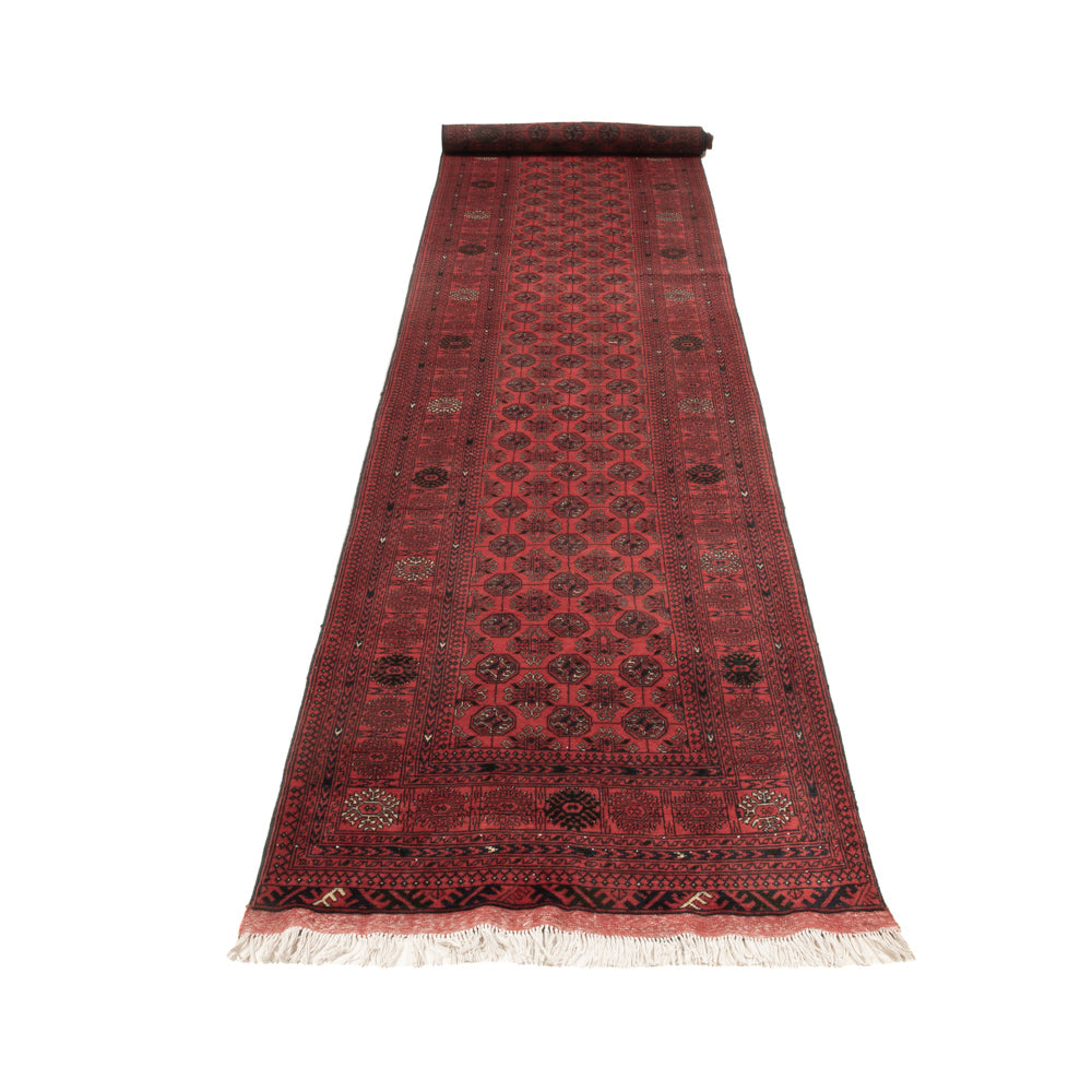 Läufer Afghan - Buchara - 479 x 89 cm - rot