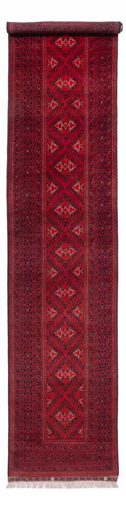 Läufer Afghan - 390 x 77 cm - rot