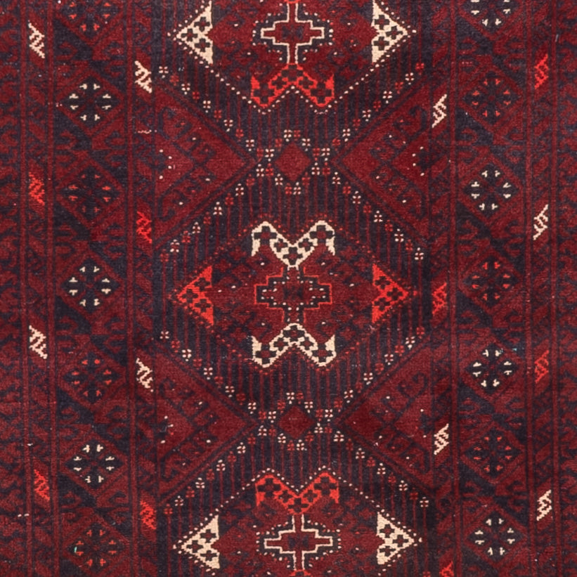 Läufer Afghan - 300 x 79 cm - rot