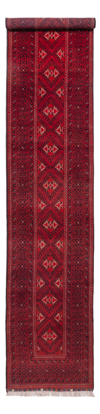 Tappeto corsia Tappeto afgano - 388 x 77 cm - rosso
