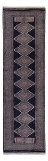 Tapis Pakistani 77x270cm - Tapis oriental - bleu foncé - Tapis de couloir / Bleu foncé / 77 x 270 cm Tapis de couloir