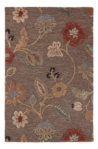 Wollteppich - 185 x 120 cm - silber