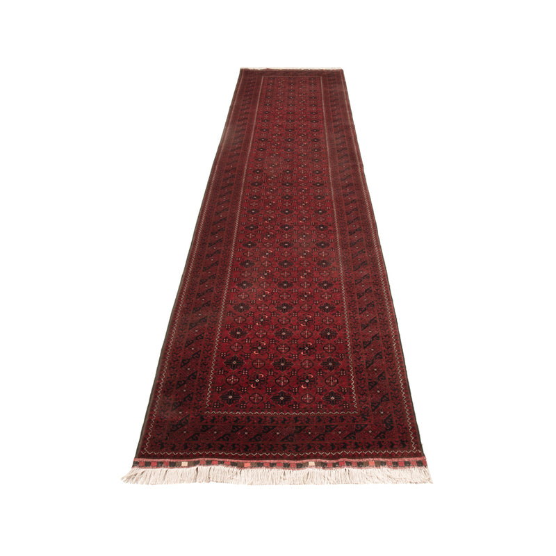 Läufer Afghan - 384 x 84 cm - rot