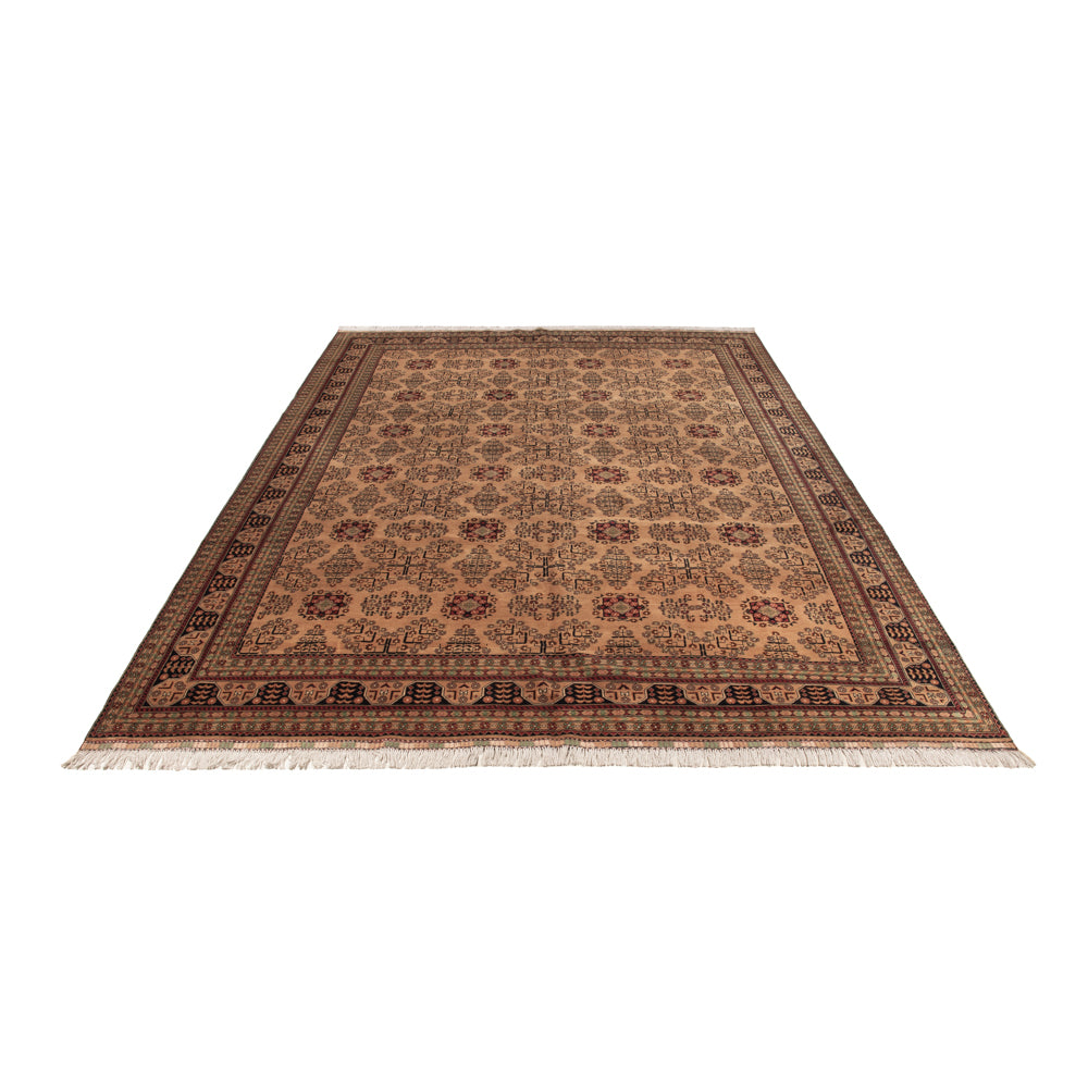 Afghan Teppich - 390 x 290 cm - dunkelbeige