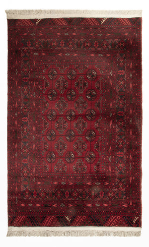 Afghan Teppich - 118 x 57 cm - dunkelrot