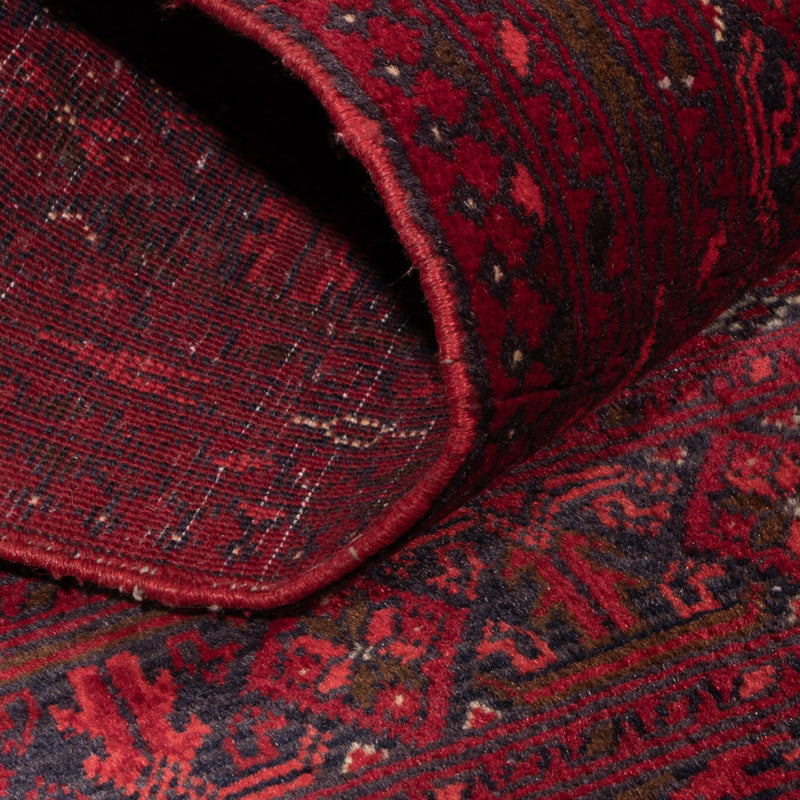 Afghan Teppich - 118 x 57 cm - dunkelrot