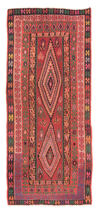 Tapis de couloir Tapis Kelim - Vieux - 355 x 150 cm - multicolore